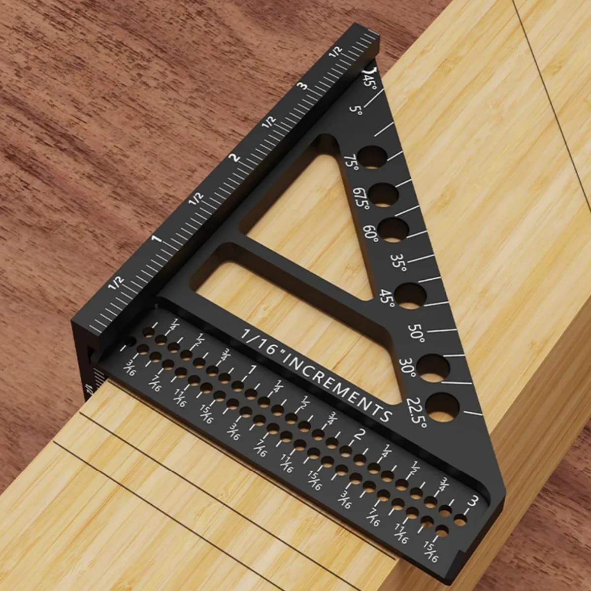 Aluminiowy kątomierz przestrzenny 3D z rysikiem