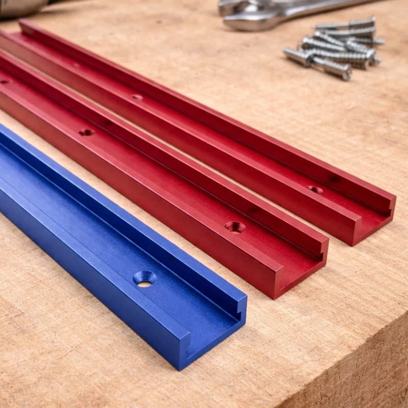 Aluminiowa szyna prowadząca z rowkiem T do kątomierza, 30-50 cm