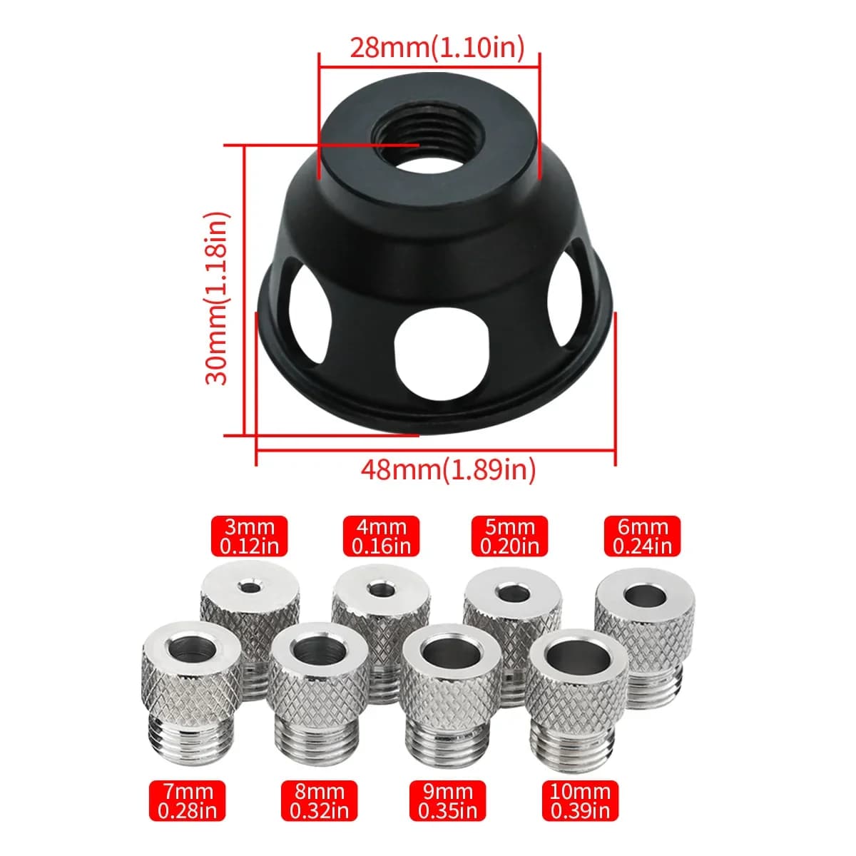 Pionowa prowadnica kołkująca 3-10mm z aluminium