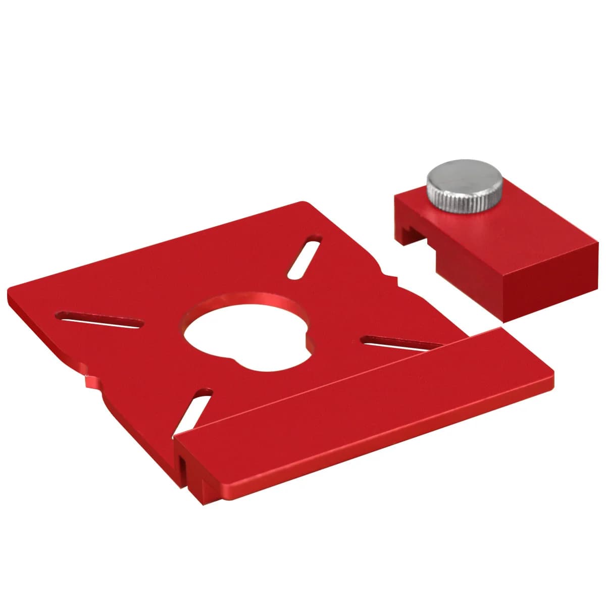 Adapter szyny prowadzącej frezarki aluminiowy z 2 ogranicznikami
