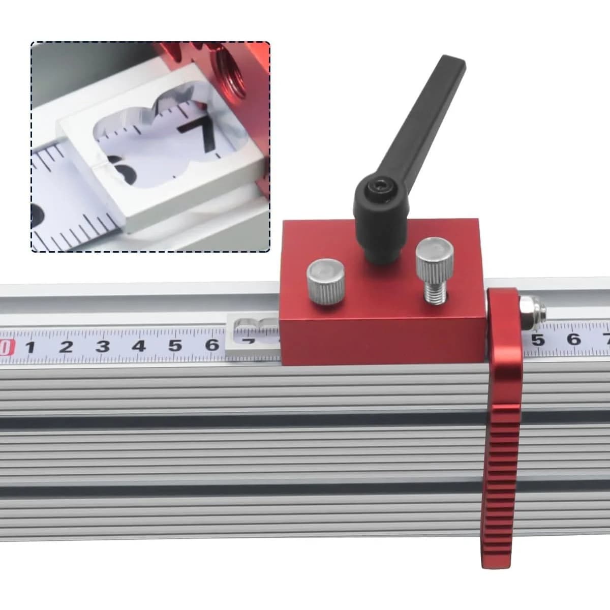 Regulowany ogranicznik T-track z aluminium do szyn ukośnych