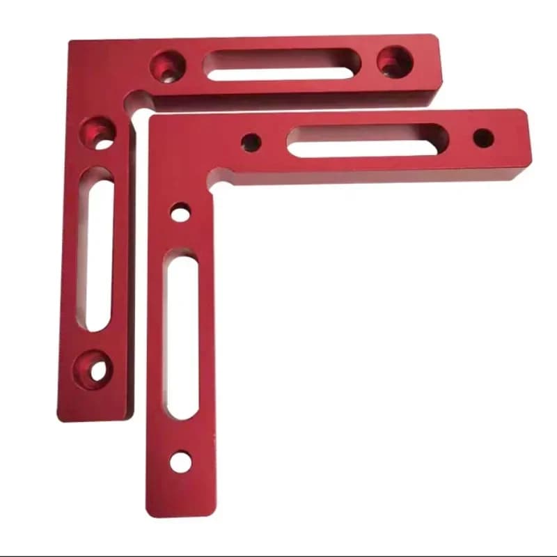 Aluminiowy kwadrat pozycjonujący 90° z zaciskiem, zestaw 2 szt.