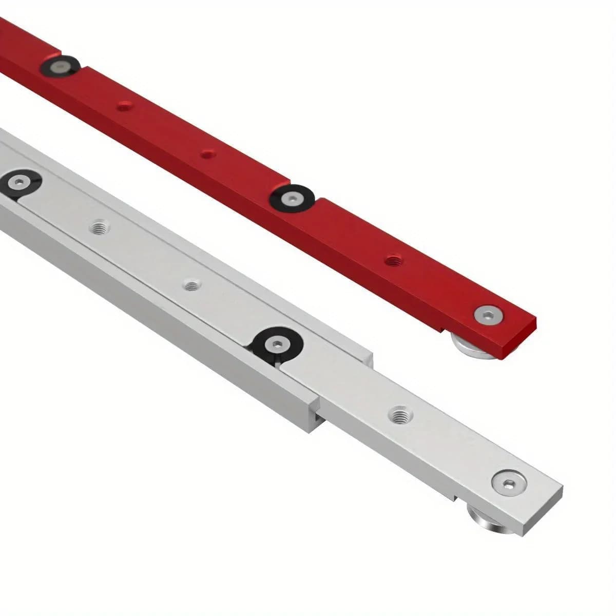 Zestaw 2 szt. aluminiowych szyn T z suwakiem do piły ukośnej