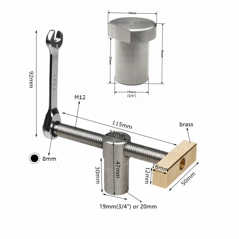Regulowany uchwyt biurowy do blatu roboczego 19/20mm