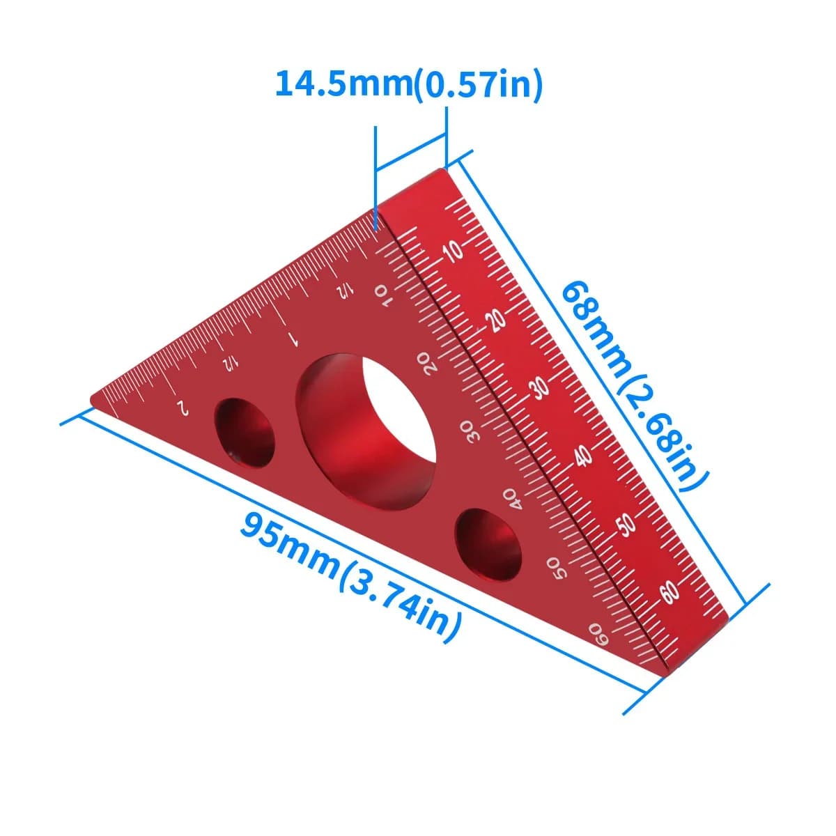 Precyzyjna kątomierz aluminiowy 45/90 stopni